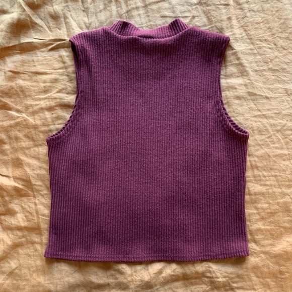 Burgundy Francesca’s Sweater Vest/Tank - Picture 2 of 3